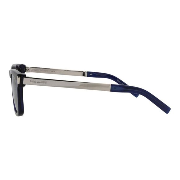 Saint Laurent Unisex Square/Rectangle Blue Silver Silver Fashion Designer - Picture 3 of 4